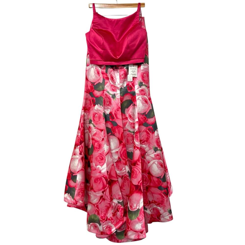 Sherri Hill | Dress Pink Roses Two Pieces Prom Mermaid Skirt NWT 51848- Size 6